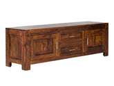 Gfine Sideboard with two doors and two drawers made of solid Sheesham wood 150x40x50Cm